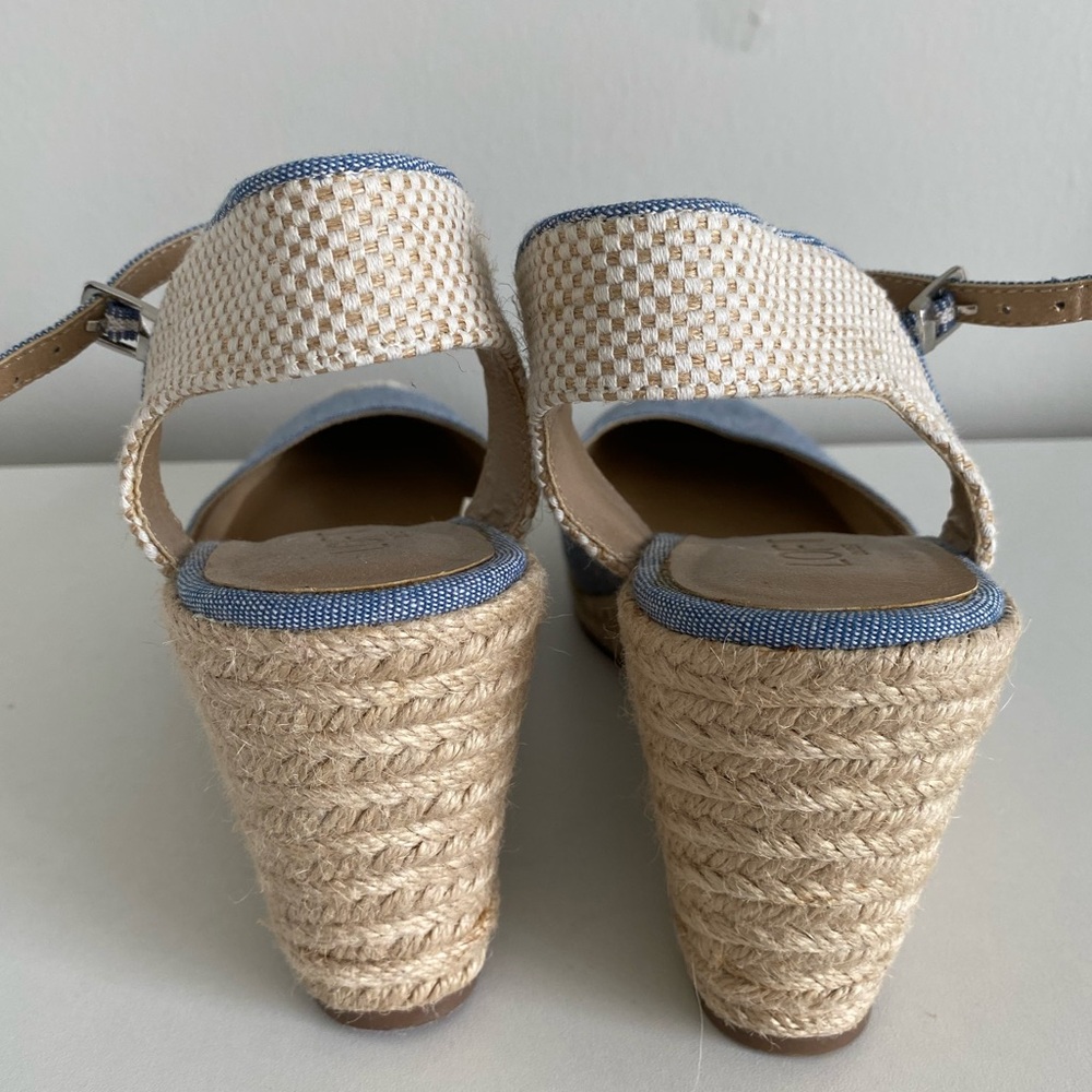 NWOT - LOFT Blue and Tan Espadrilles - Picture 5 of 7